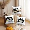 Cat Illustrations Cushion Cover Soft Plush Throw Pillow Cover | Double-Sided Decorative Cushion Case | Sofa Bedroom Home Decor