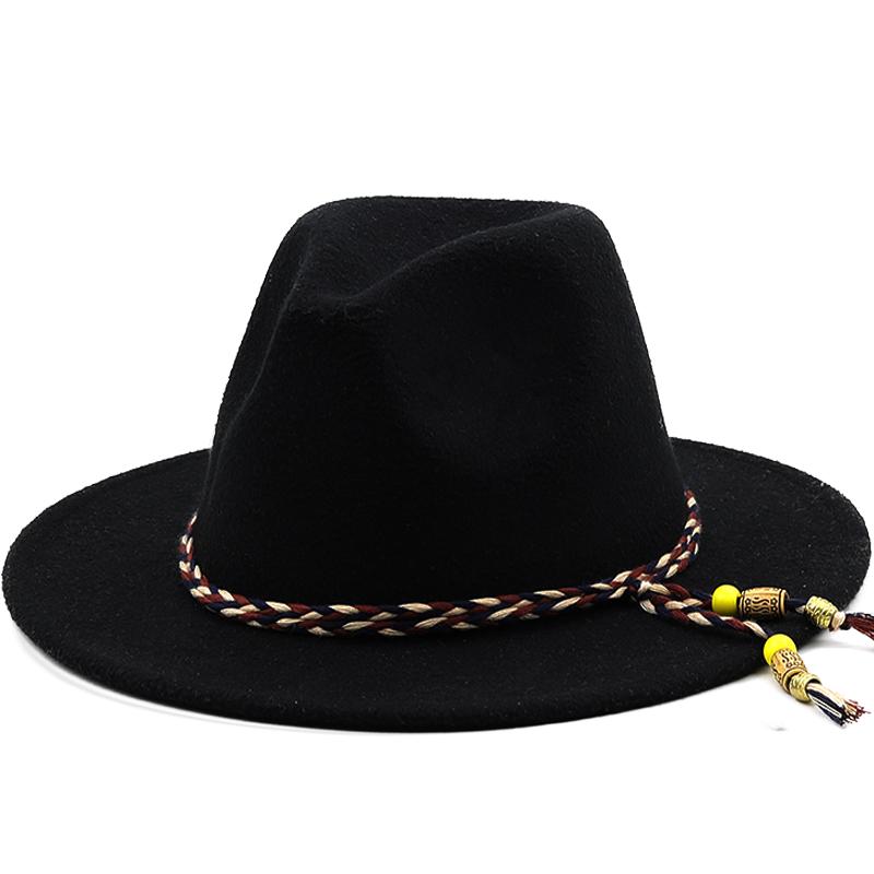 Nuovo Cappello Trilby Floppy in Feltro a Tesa Larga con Fiocco Fedora in Lana per Donne Eleganti Signora Inverno Autunno Cachemire Cappello da Chiesa Gangster
