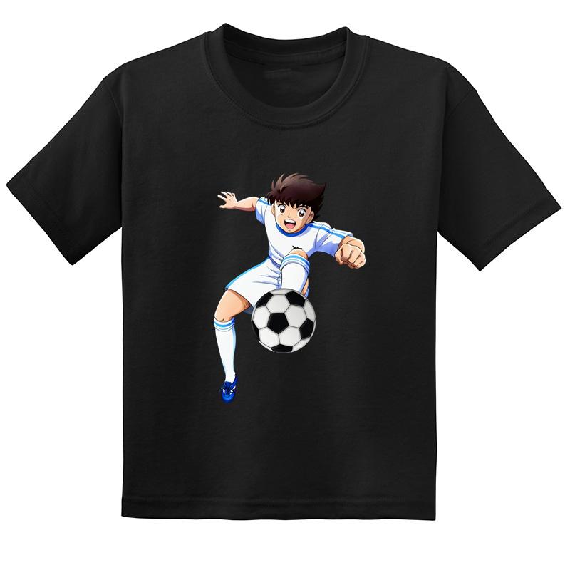 Hot Sale Anime Captain Tsubasa Le Petit Footballer Print Kids T-shirt Baby Boys Girls Clothes Summer Children Cotton T shirt