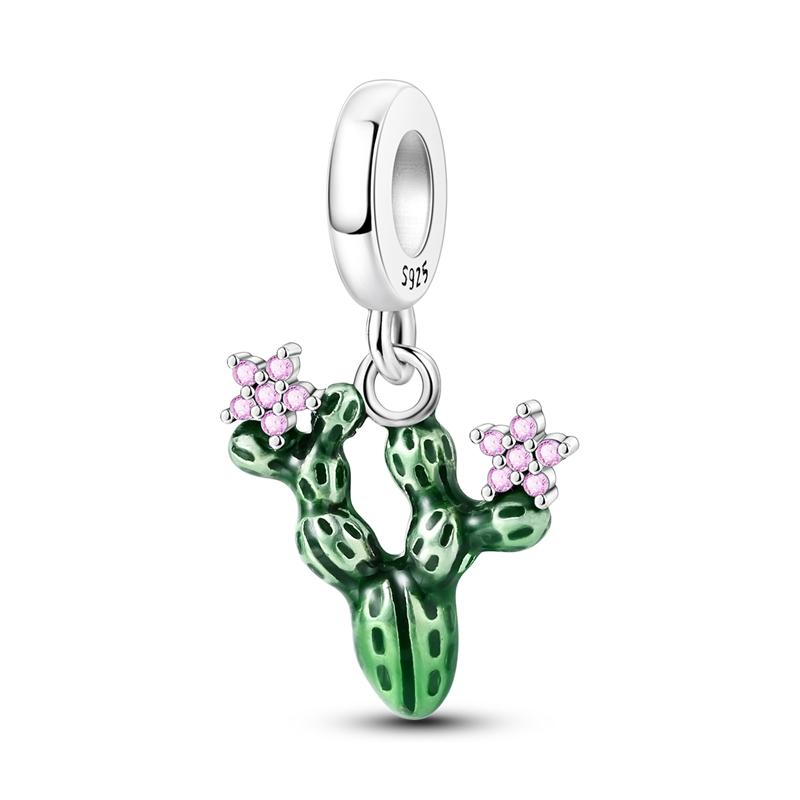 Koper Groene Cactus Alpaca Zonnebloem Ketel Hangers Kralen Charms Charm Kralen Charms Compatibel Met Authentieke Armbanden Doe-Het-Zelf Sieraden