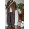 Autumn and Winter Japanese Retro Overalls Plaid Shirt Men and Women College Style Thick Simple Casual Long Sleeve Shirt Coat