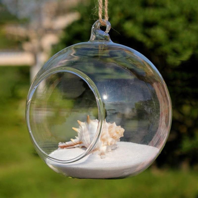 8/10/12cm Transparante Glazen Kaarsenhouder Bloem Hangende Bol Vaas Terrarium Theelicht Kandelaar Voor Thuis Bruiloft Feest Decor