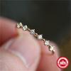 Stylish And Simple S925 Sterling Silver Gold-Plated Super Beautiful Broken Zirconium Diamond Ring For Women, Very Fine And Fresh