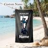 CR7 Custom Name Printed Beach Towel Personalized Soft Towel For Swimming Beach Travel