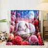 1PC Cute Animals Surrounded By Flowers Print Warm Comfortable Blanket Home Travel Camping for Adults and Kids Luxury Gifts