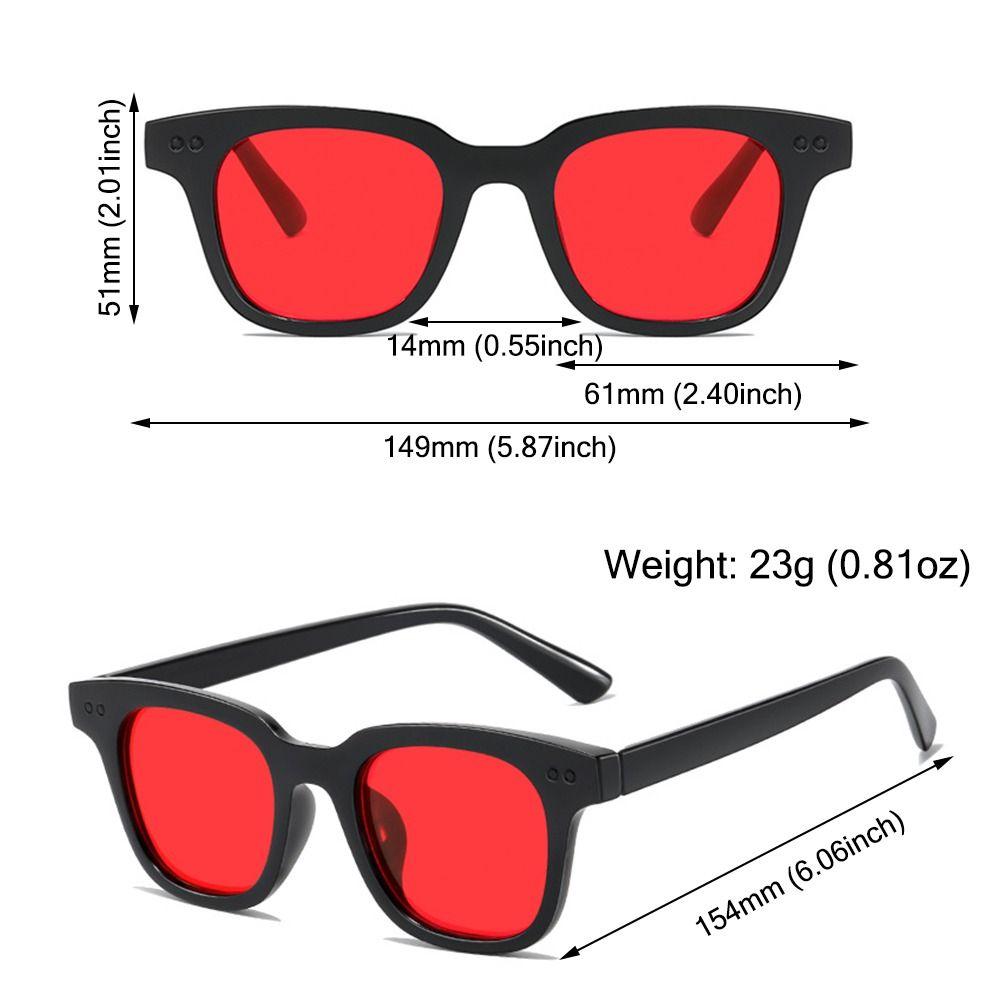 Colorful Square Frame Sunglasses UV Protection Shades Ocean Lens Sun Glasses  for Women & Men