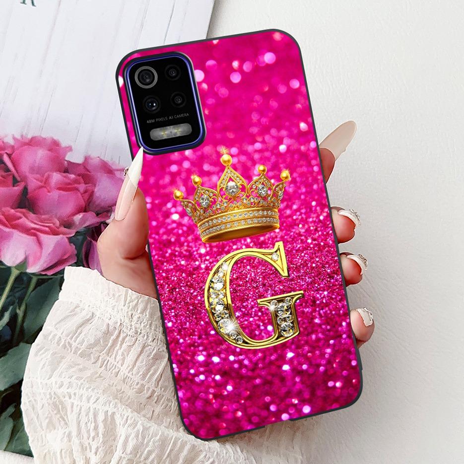 For LG K52 2020 Case LM-K520 New Fashion Crown Letters Cover Soft Silicone Phone Case For LG K62 LM-K525 K 52 LGK52 LGK62 Fundas