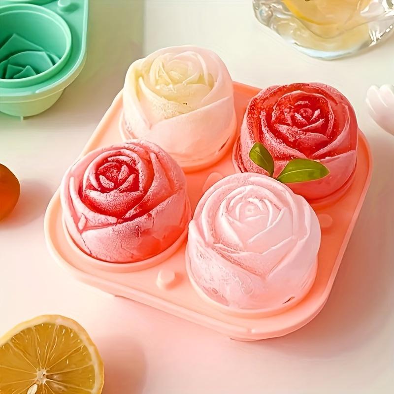 1pc 3D Skull Silicone Ice Cube Mold, Halloween Skull Ice Maker, Whiskey Ice Cube Tray, 4-Cavity DIY Ice Cube Mold