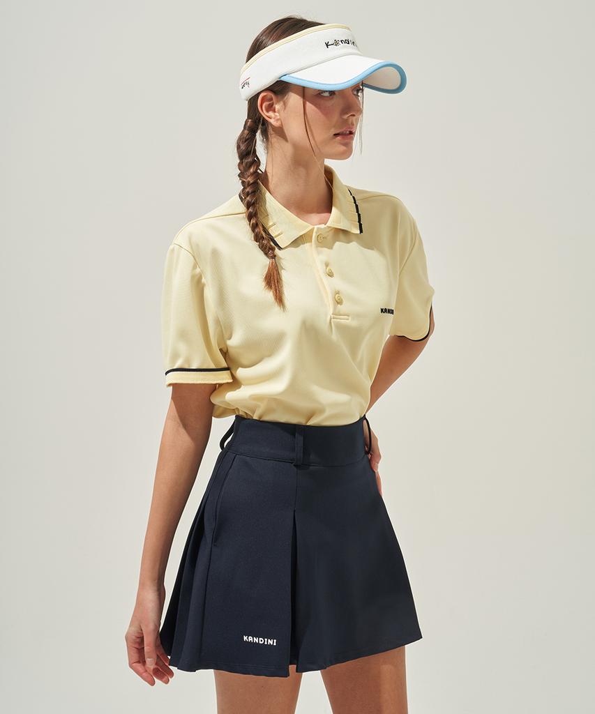 Candini Navy Asymmetrical Pleated Skirt-26.Ver