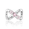 Pink Heart Shape Copper Metal Wind Chimes Bead Components & Bows Dangle Charm Bead Component Compatible With Bracelet High Quality Fine Jewelry