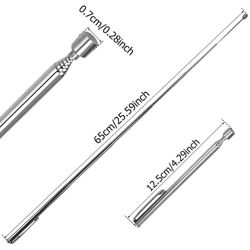 10Pcs Magnetic Pickup Tool Telescoping Magnetic Grabber Tools with Pocket Clip Metal Extendable Magnet Stick Reacher Tools