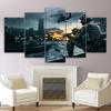 5 Teile Leinwand Wandkunst Spiel Poster Schlachtfeld Szenario Bild Druck Wohnkultur Wohnzimmer Ein Gewehr Soldat Foto Schlafzimmer Wandbild Kein Rahmen
