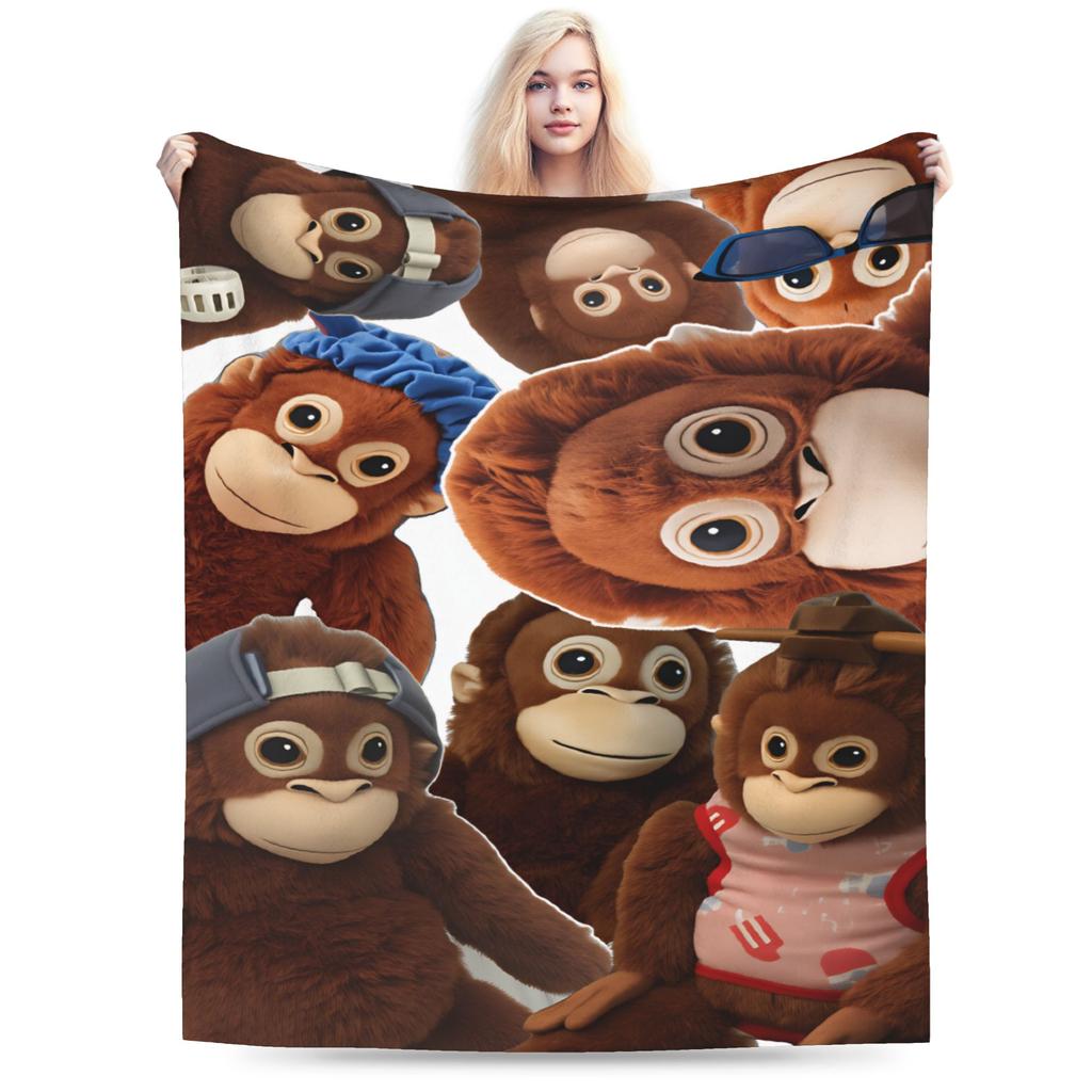 Punch Monkey Blankets Quality Soft Comfy Bedding Throws Winter Travel Car Living Room Pattern Bedspread