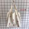 Elegant Black Butterfly Embroidered Canvas Bag - Large Capacity, Versatile Shoulder Bag for Women