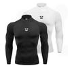 Muscleguys Running T-shirts Mens Compression Shirt Fitness Tight Long Sleeve T Shirt DO THE WORK Gym Clothing Workout Quick Dry Rashgards