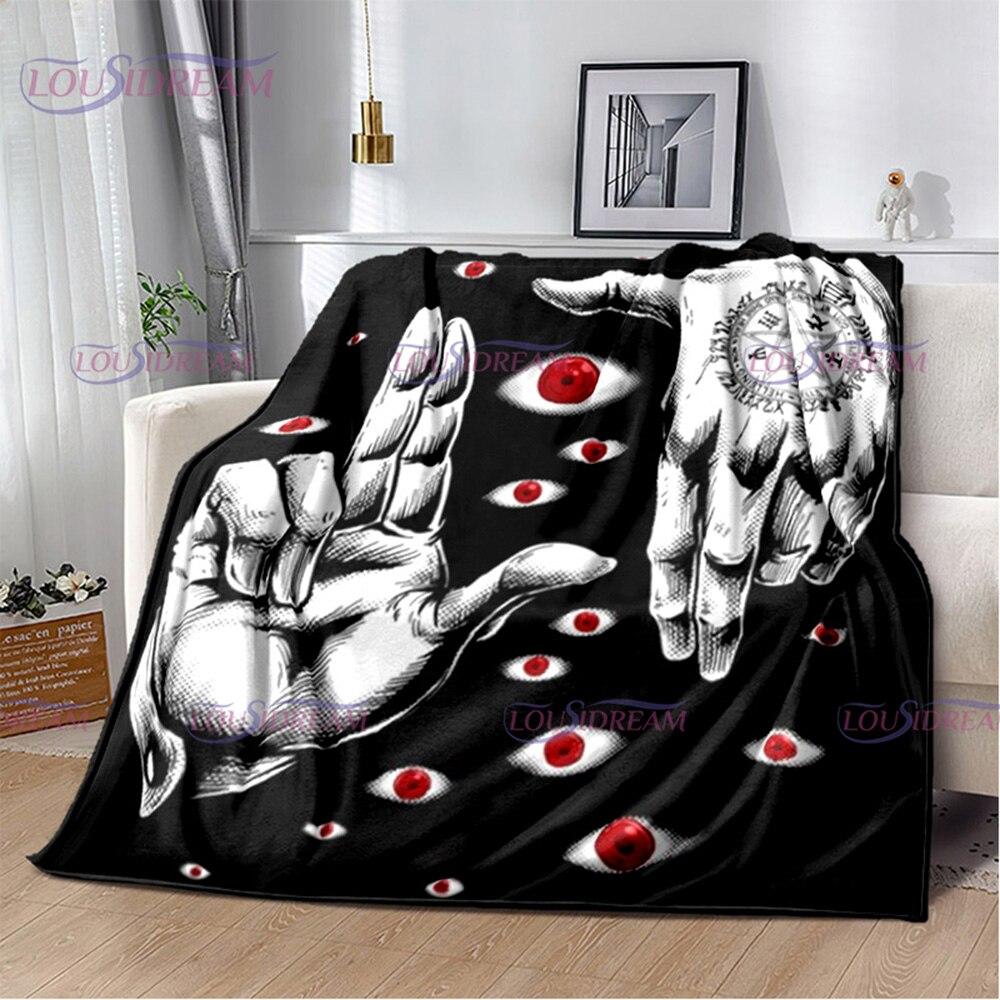 Anime Hellsing Series Filt Alucard Print Filt Soft Throw Överkast Strand Varmt Reseskydd för Barn Pojkar Flickor Present