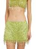 Sexy Tassel Sequin Crop Top and Skirt Set - Women's Summer 2025 Collection