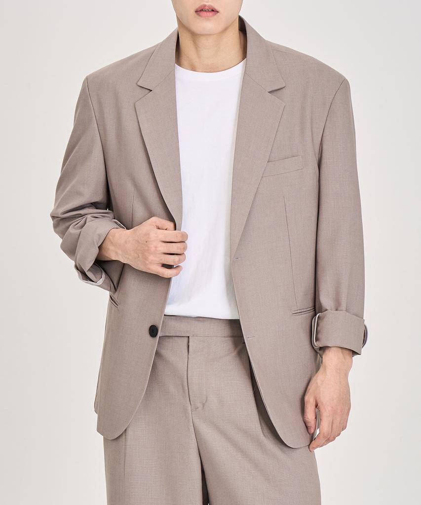 Prairie Airflow Loose Fit Blazer (Beige)