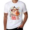 Fox Box T-Shirt Herren T-Shirt Baumwolle 100% T-Shirt Mann lässiges T-Shirt