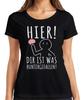 Hier! Dir ist was runtergefallen! Gehirn Nerd Humor Lustig Ironie Damen T-Shirt