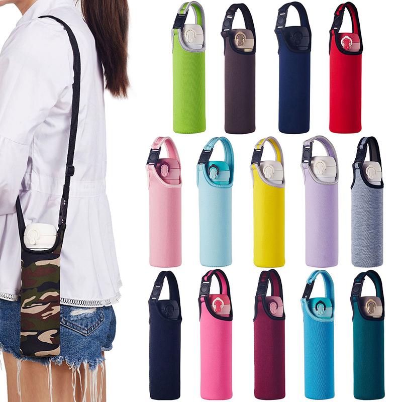 Housse de protection pour bouteille d'eau de voyage, sac de rangement isotherme portable de 500 ml