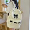 Cute Bowknot Aesthetic Backpacks Lightweight School Bookbags Students Sweet Rucksack for Girls Women's Corduroy College Mochilas CLE