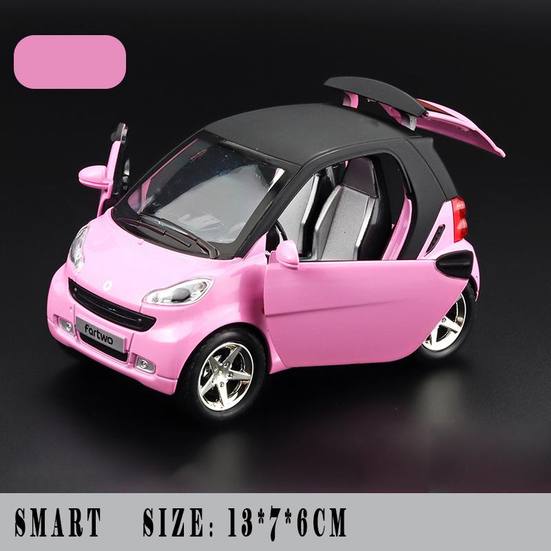 1:32 Mercedes Benz Smart Mini Alloy Metal Diecast Model Cars Boy High Simulation Miniature Holiday Present Home Trendy Ornaments