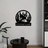 Exquisitely Tailored Metal Deer Wall Decor, Custom Name Iron Art, Contemporary Style for Outdoor Festive Use