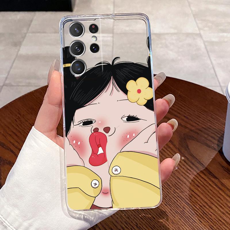 For Samsung Galaxy S21 Ultra Shell Samsung S21 FE Cases Soft TPU Back Cover For Samsung S21 Plus S21+ Capa Rabbit Cat Phone Case