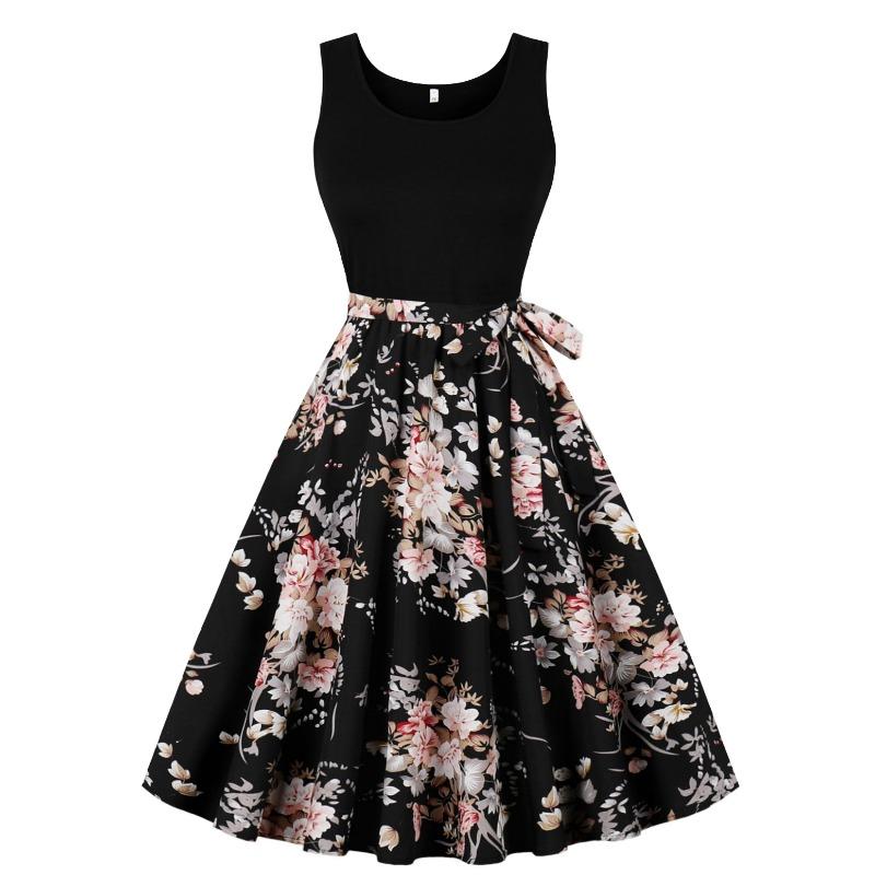 BITCED Fashion Summer Spring Sleeveless O-Neck Casual Dresses