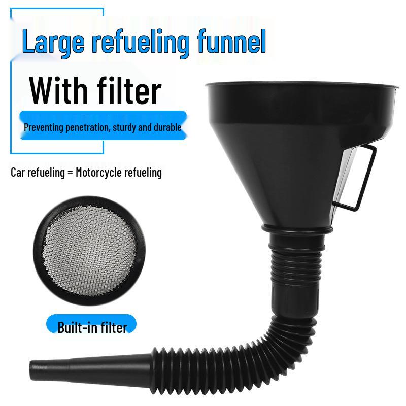 Large Plastic Funnel for Fuel, Engine Oil, Household Use, and Wine, Suitable for Cars and Motorcycles