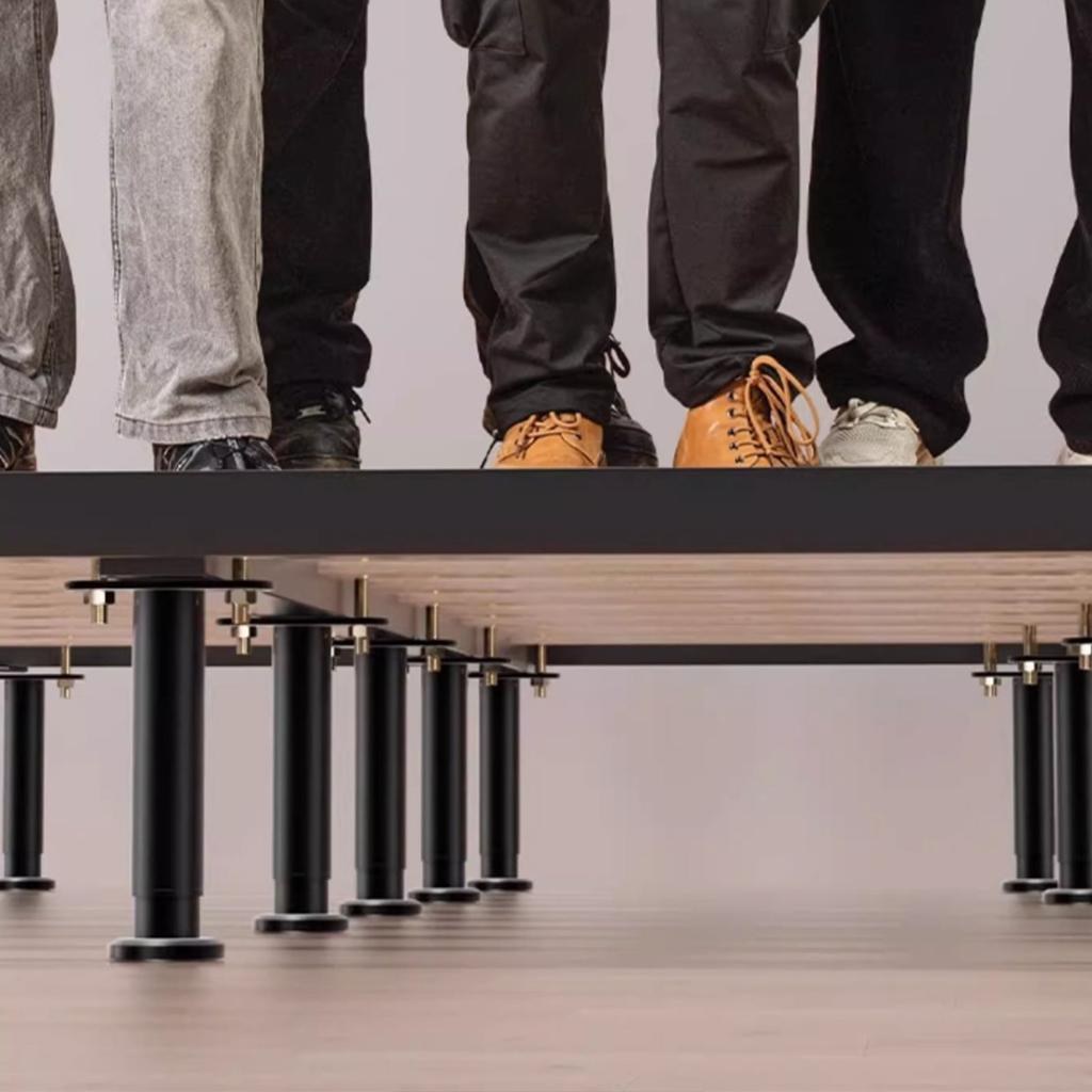 Adjustable Height Bed Frame Support Legs with Wider Base Heavy Duty Bed Riser Support Feet Base for Bed Center Slat