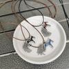 Fashion Titanium Steel Horse Pony Tassel Pendant Necklaces Women Mujer Adjusting Long Rope Sweater Chain Neck Accessories Gifts