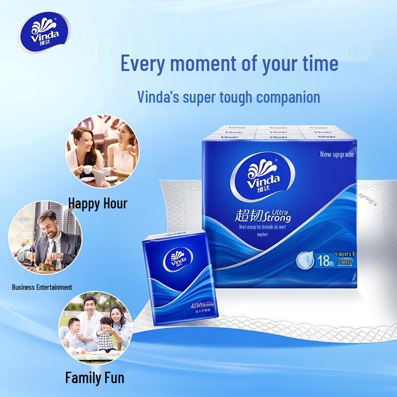 Vinda Ultra-Strong 4-Ply Pocket Tissues