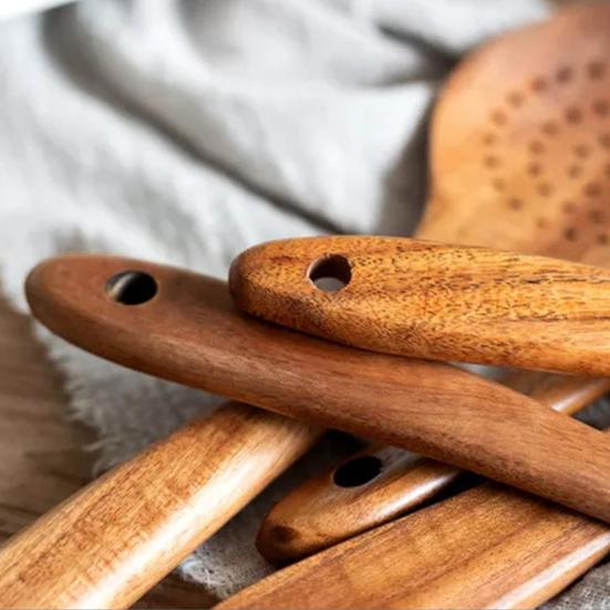 Wooden Kitchenware Household Spatula Soup Spoon Mixing Spoon Non-stick Scratch-Free Kitchenware for Everyday Use