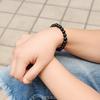 [Shinjuku Gin No Kura] 8mm Black Tourmaline Bracelet, Approx. 18cm Long (Men's Medium, Women's Large), October Birthstone, Power Stone, Simple