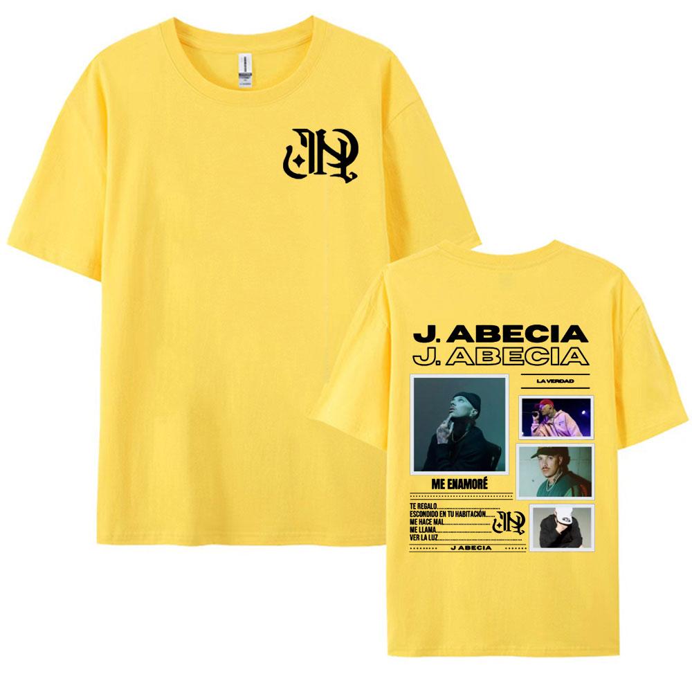 Rapper J Abecia La Verdad Album Tour Graphic Tshirt Unisexs Clothing Fashion Hip Hop Music T Shirts Oversized 100 Cotton T Shirt
