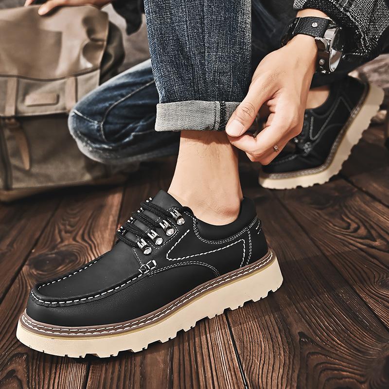 Fashion High Quality Leather Casual Dress Shoes for Men Business Office Daily Walking Driving Comfortable Soft Sole Non Slip Footwear