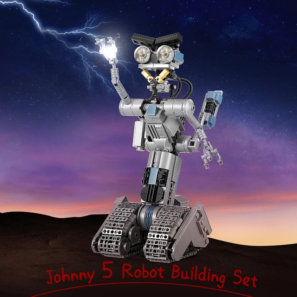 Buildmoc Johnny No.5 Robots Number Five Figures Robot 387PCS Brick MOC Set Building Blocks Kits Toys for Children Kids Gifts Toy