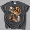 Comfort Colors® Goldendoodle Howling To The Moon Shirt, Vintage Moon Animals Tee, Dog Mom Gift