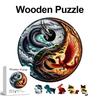 Dragon and Phoenix Theme Wooden Puzzle, Uniquely Irregular Animal Shaped Toys, Creative Handmade Decorations, Holiday GifT