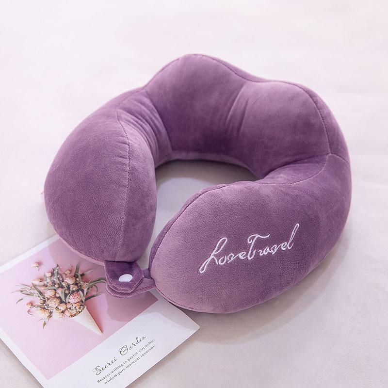 Cozy Plush U-shaped Neck Pillow With Pp Cotton Filling Perfect For Office Naps And Travel