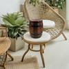 Wooden Barrel Stool Retro Vintage Wine Barrel Chair Solid Wood Comfortable Seating Home Bar Kitchen Dining Room Furniture