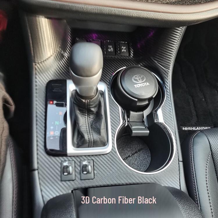 15-20 Highlander Carbon Fiber Center Console Gear Stickers - Molded, Color-Changing Decorative Film