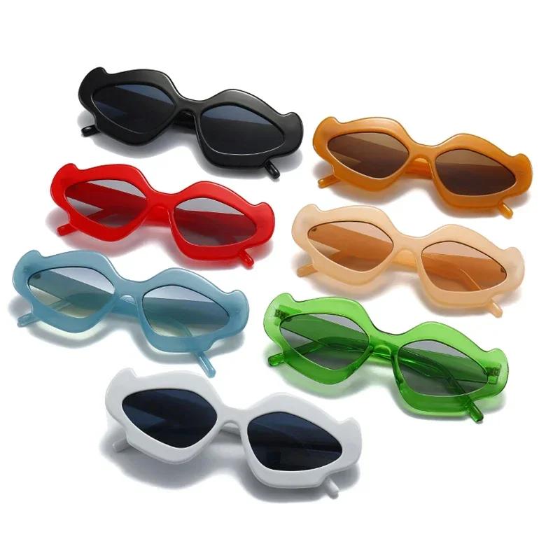 Vintage Flower Women Sunglasses Stylish Irregular Shape Gradient Shades Trendy Luxury Brand Design Party Eyewear Gafas De Sol