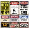 Vorsicht Tiere Hund Katze Bull Kraken Hühner Bigfoot Bereich Retro Zinn Zeichen Vorsicht Dekorative Vintage Plaque Metall Poster Dekor