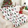 1PC Festival Throw Gifts Blanket Cedar Xmas Flannel Blankets Warm Soft Gifts For Family Friends for Sofa Couch All Season Use