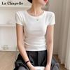 La Chapelle Women's Slim Fit Short Sleeve T-shirt