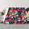 Friday Night Funkin Collage Blankets Flannel Printed Multi-function Warm Throw Blankets for Sofa Bedroom Bedding Throws