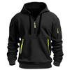 2025 Autumn and Winter New Men's Brand Fashion Hoodie Casual European Size Multi-pocket Zipper Design Loose Sweatshirt